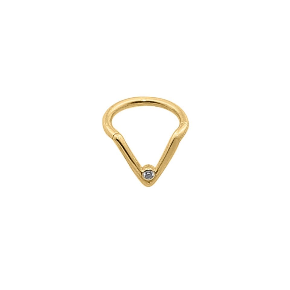 Taşlı V Helix Piercing