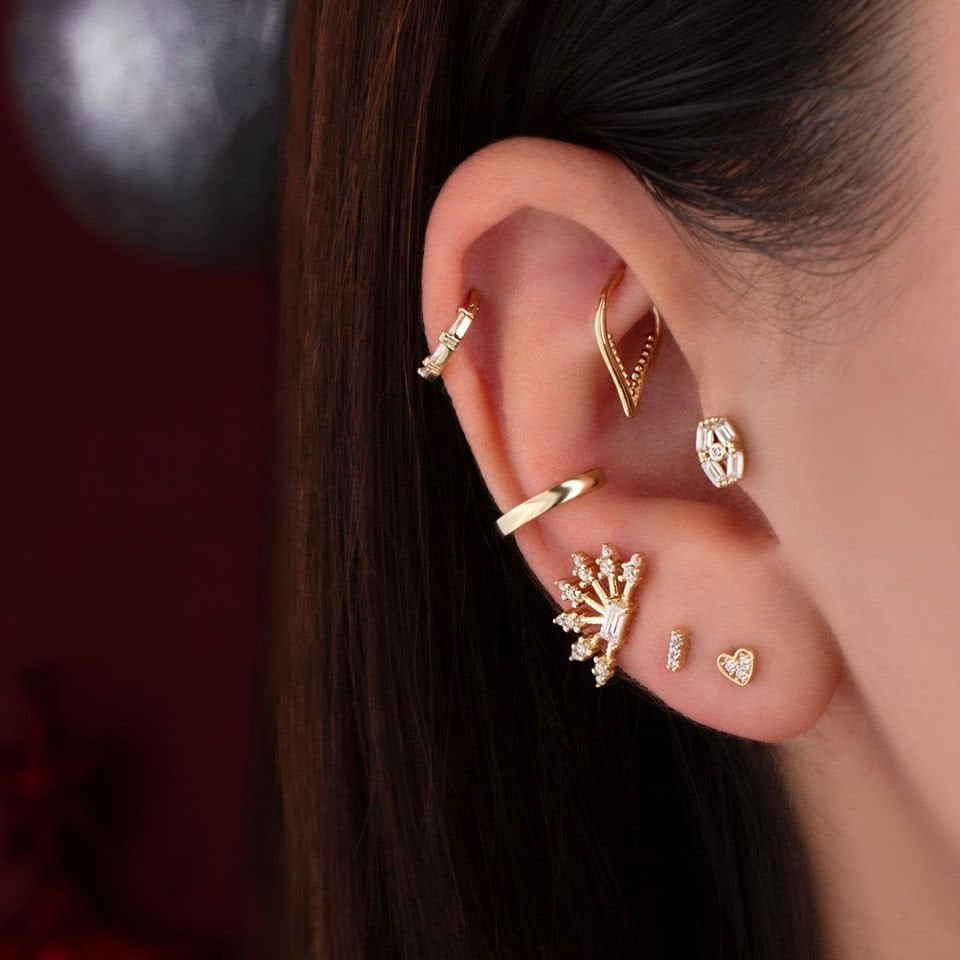 Toplu Damla Helix Piercing