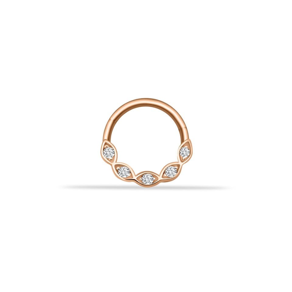 Beş Taş Dudak Motilfi Helix Piercing