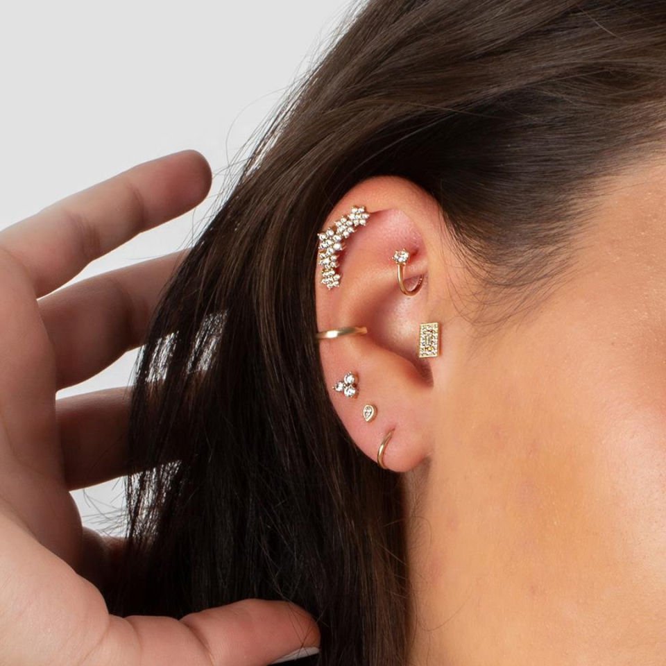 Tek Taş Helix Piercing