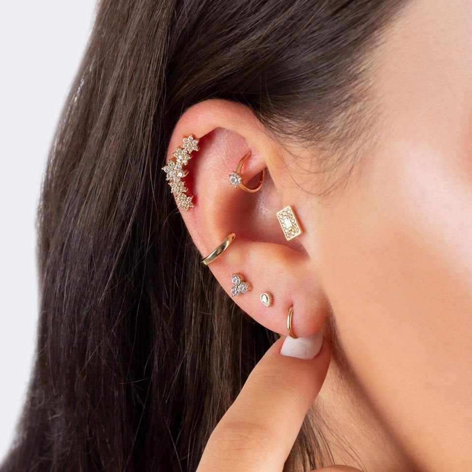Tek Taş Helix Piercing