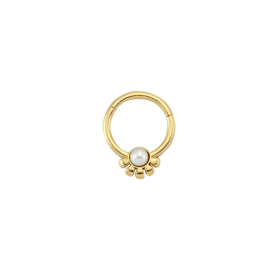 İncili Yarım Papatya Helix Piercing