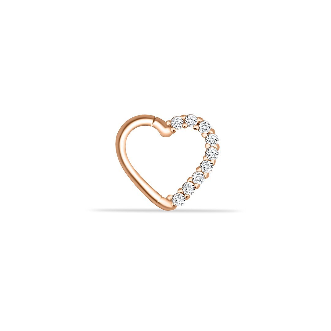 Taşlı Kalp Helix Piercing