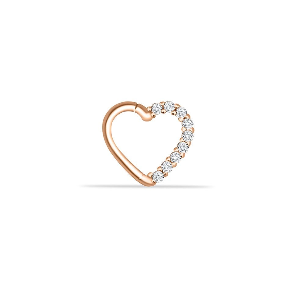 Taşlı Kalp Helix Piercing