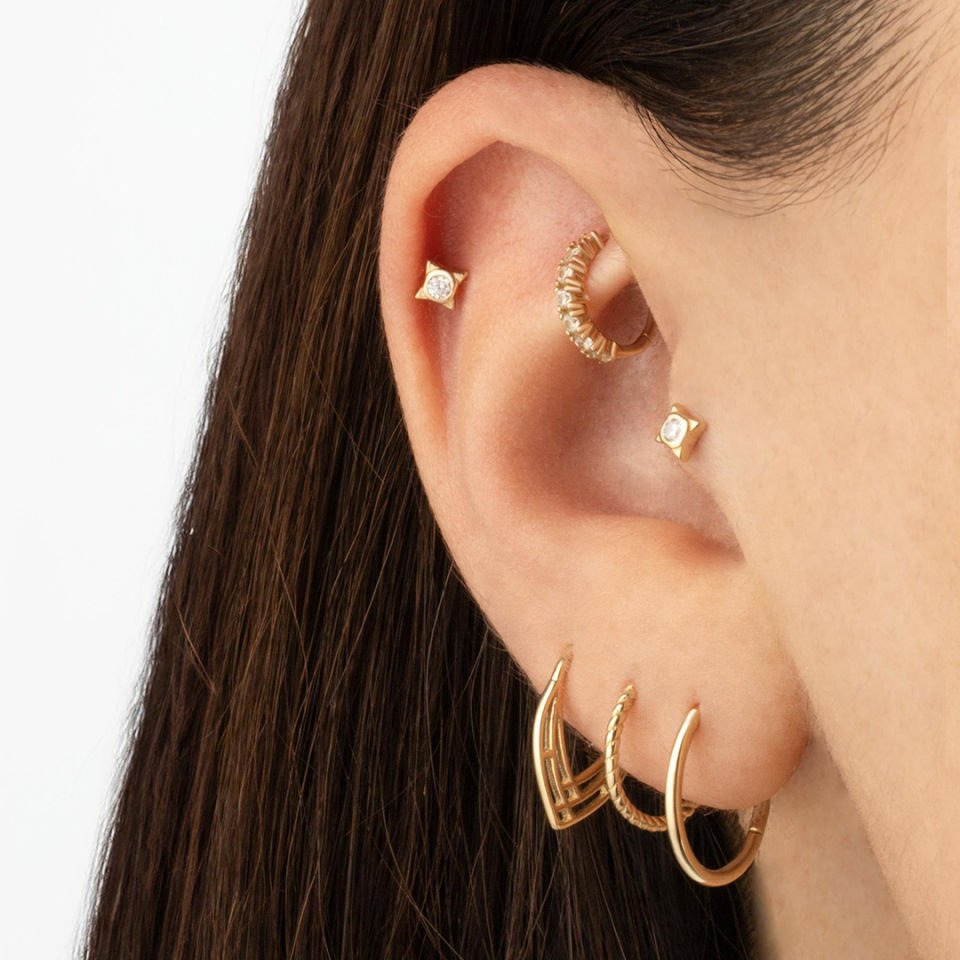 Flower Tragus Piercing