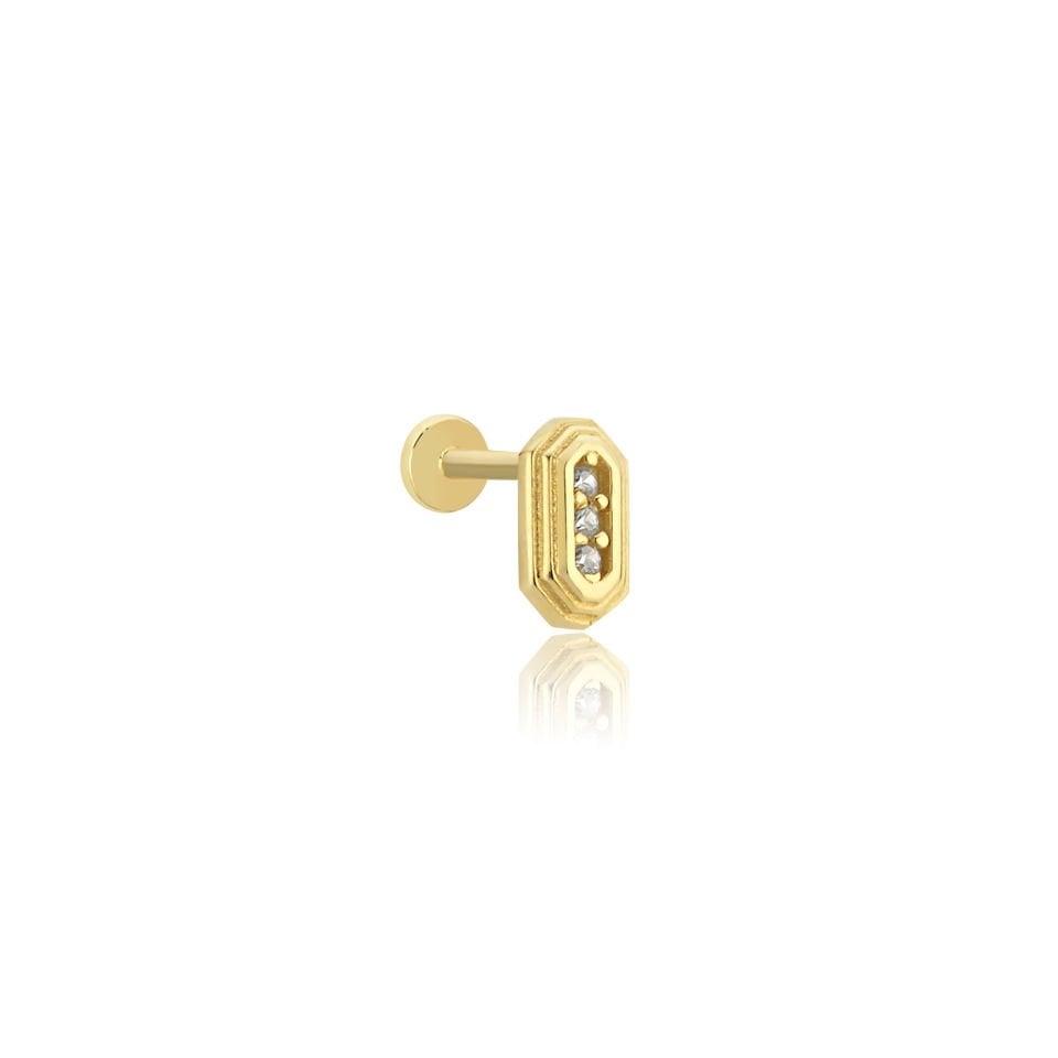 Baget Kesim Taşlı Tragus Piercing