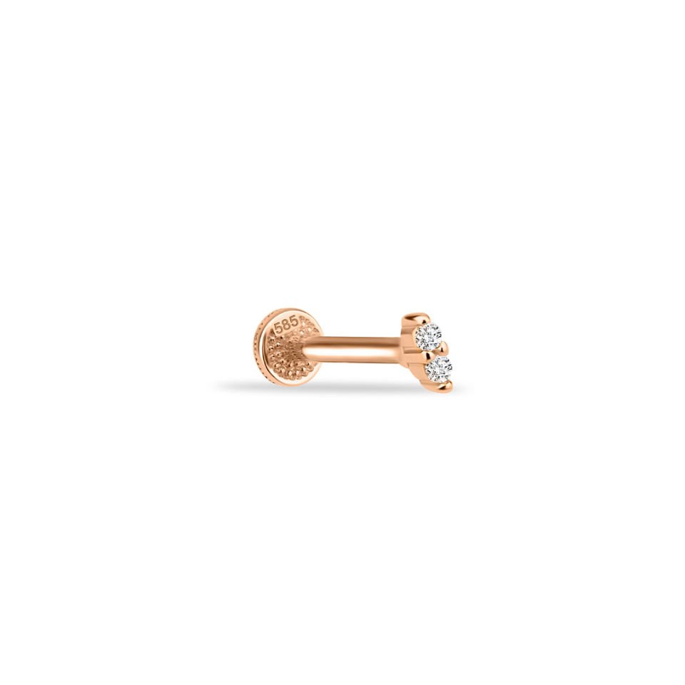 İki Taşlı Minimal Tragus Piercing