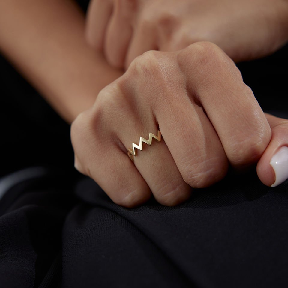 Zig Zag Band Yüzük