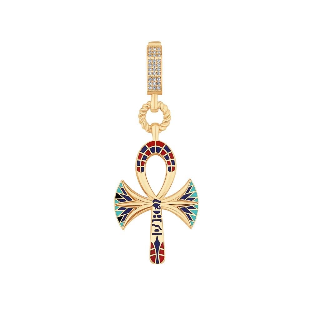 Renkli Mineli Ankh Charm