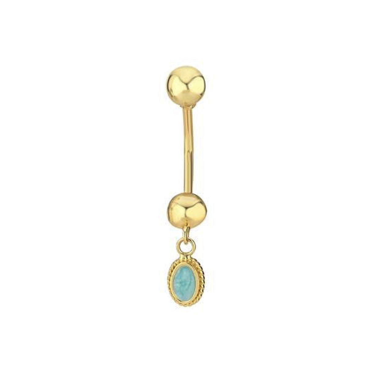 Turkuaz Opal Göbek Piercing
