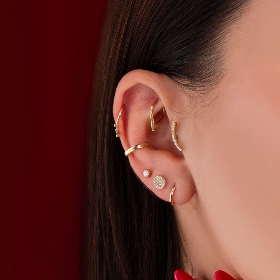 Mini Toplu Damla Helix Piercing