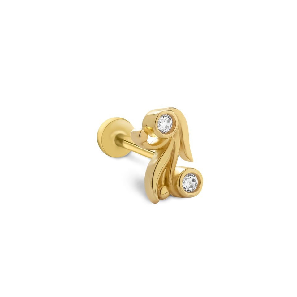 Double Taş Kıvrımlı Tragus