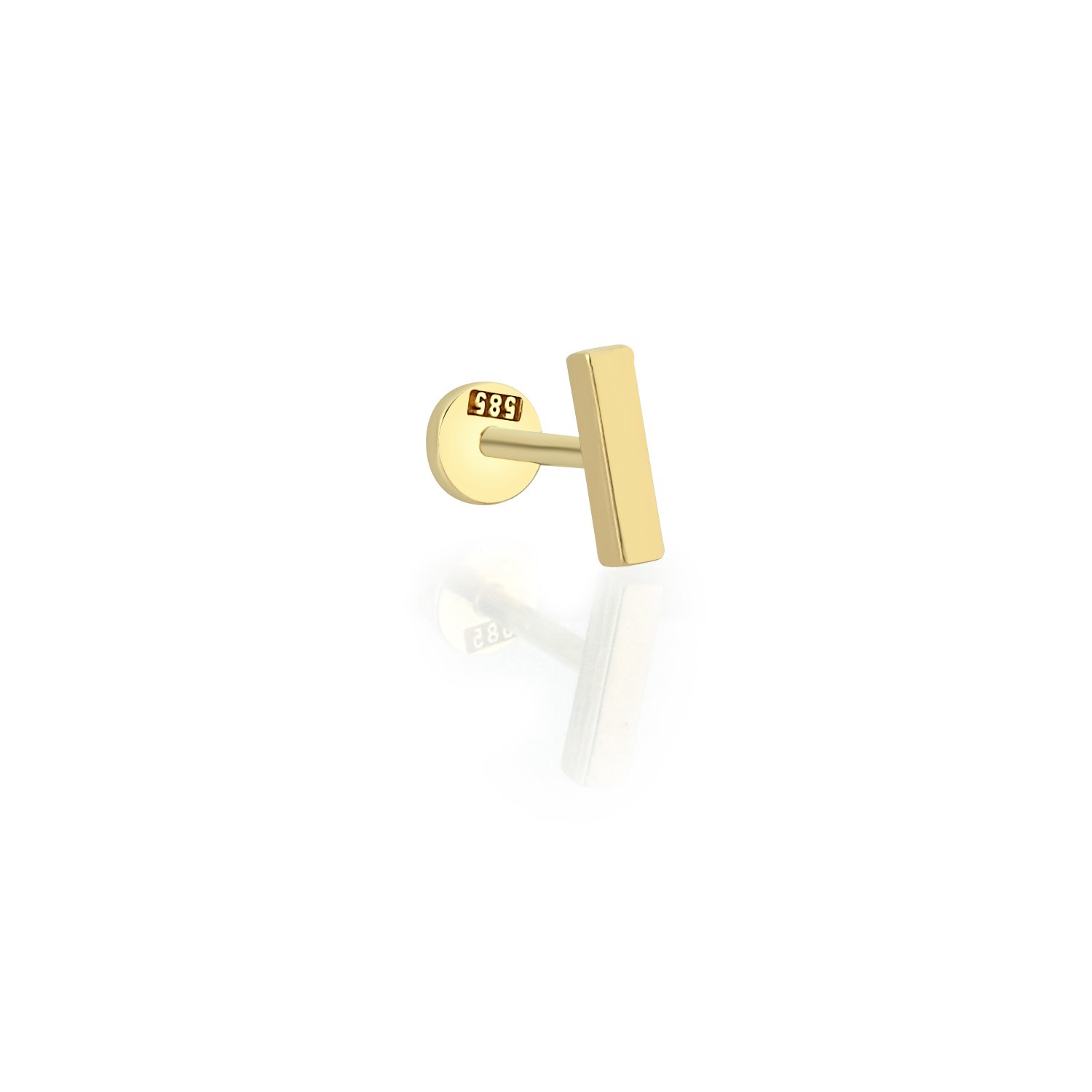 Dikdörtgen Plaka Tragus Piercing