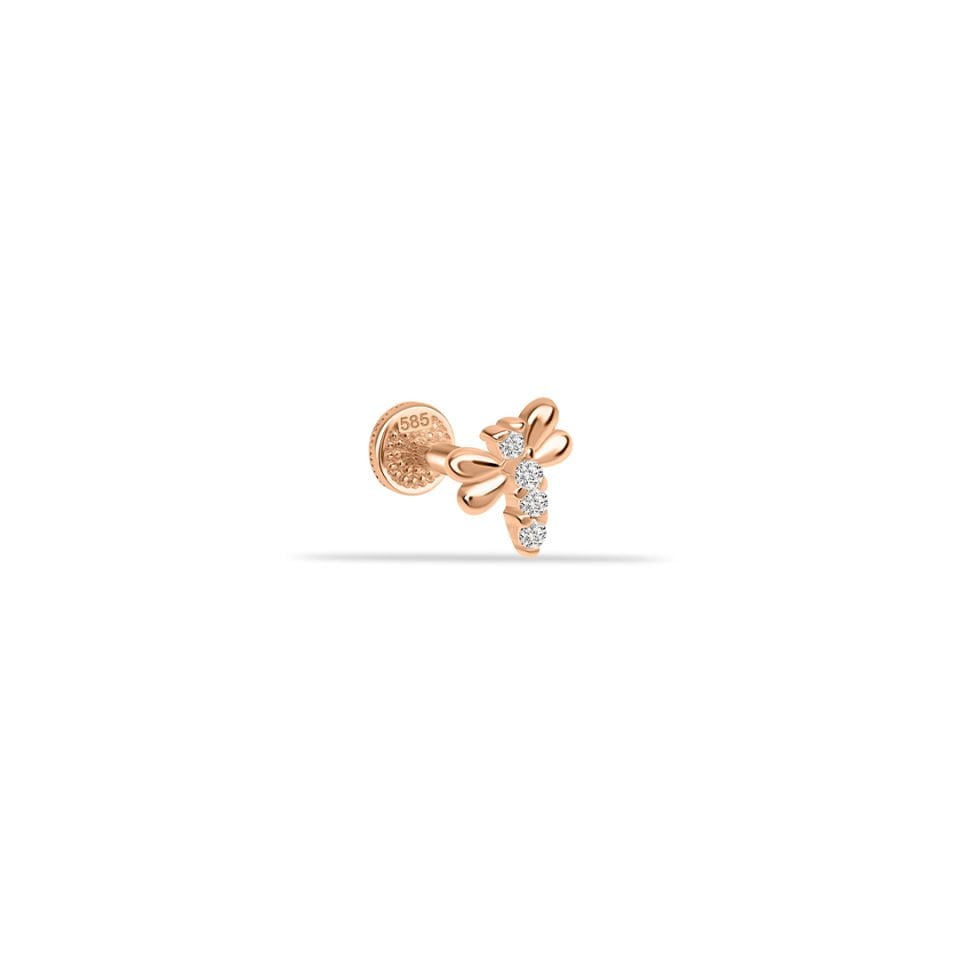 Taşlı Yusufçuk Minimal Tragus Piercing