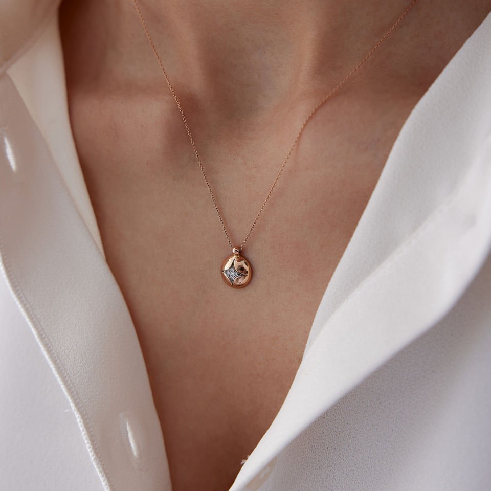 0.03 Ct Pırlanta Ball Star Kolye