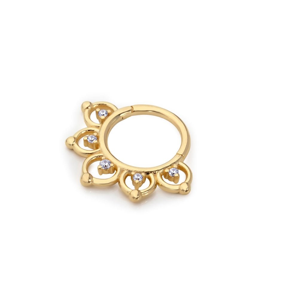 Taşlı Halka Helix Piercing
