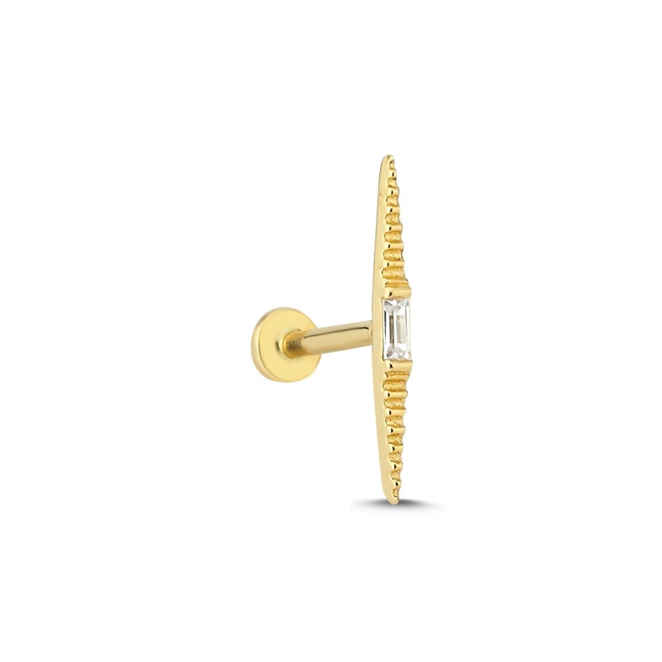 Baget Taş Piramit Tragus Piercing