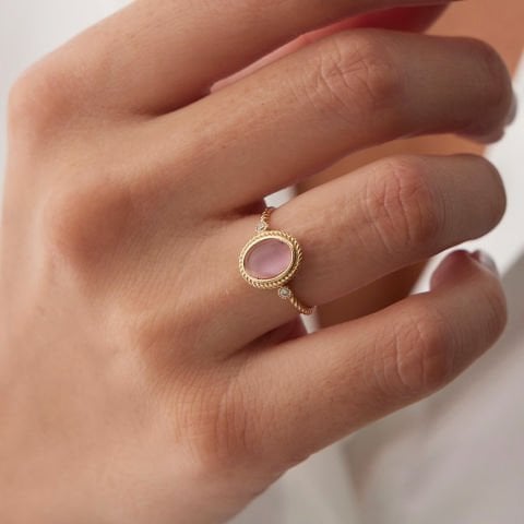 Pembe Opal Yüzük