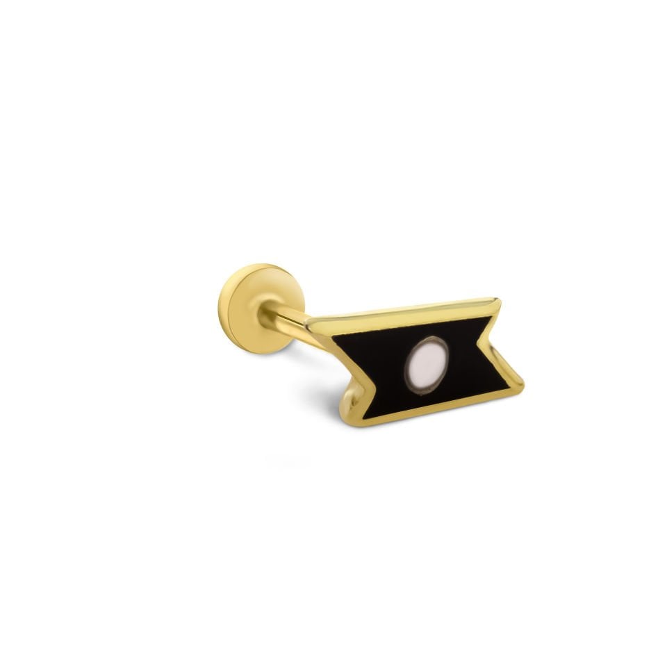 Şimşek Siyah Mineli Tragus Piercing