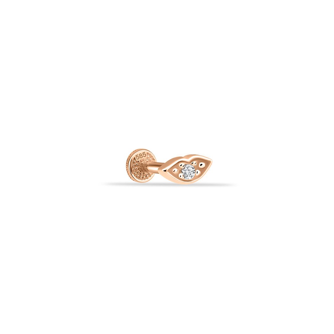 Taşlı Dudak Minimal Tragus Piercing