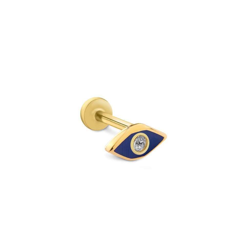 Blue Göz Tek Taş Tragus Piercing