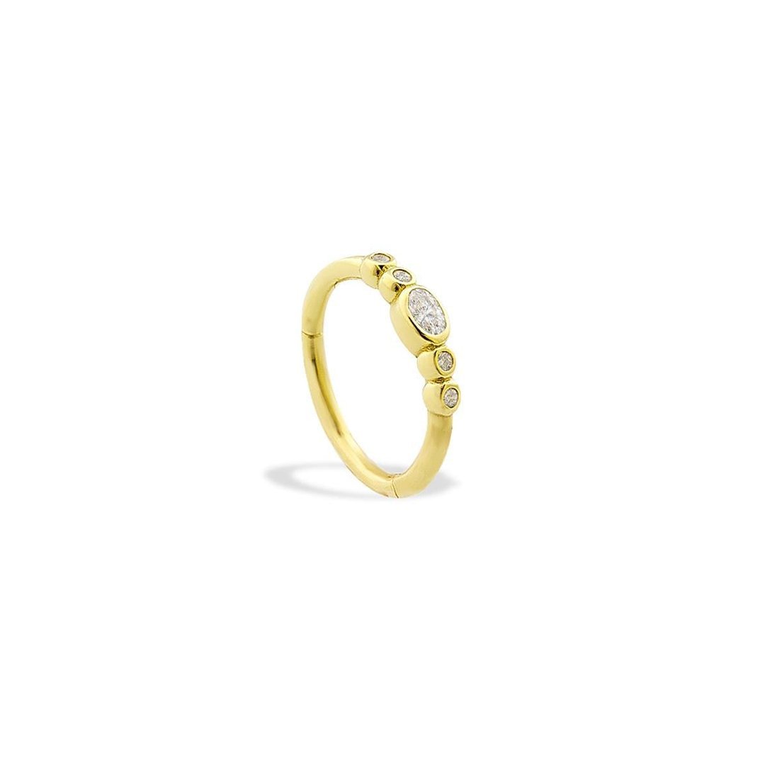 Alttan Beş Taşlı Helix Piercing