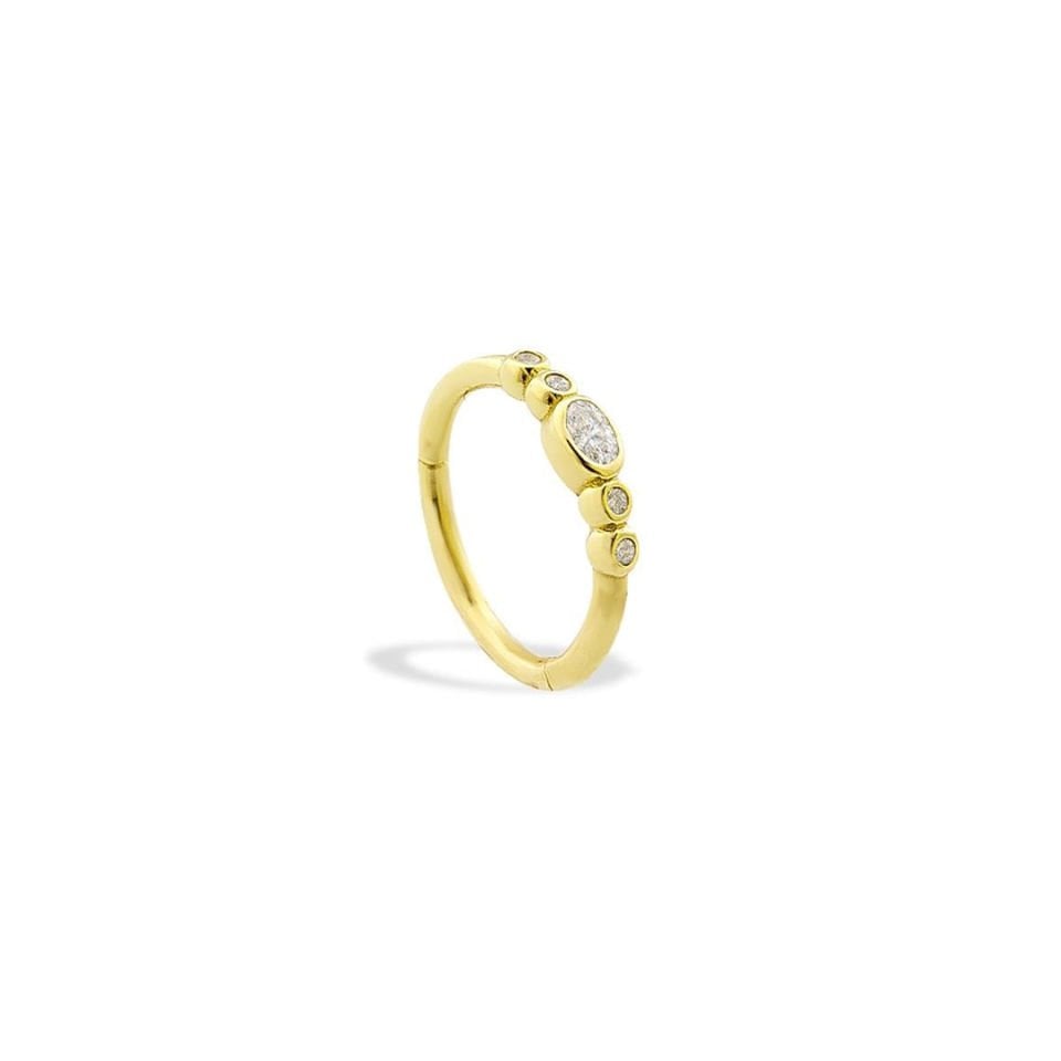 Alttan Beş Taşlı Helix Piercing