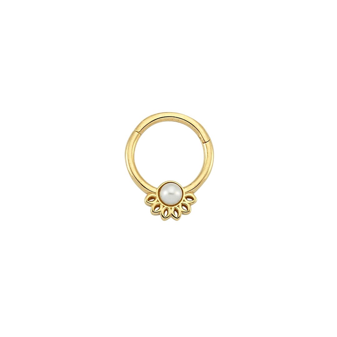 İncili Lotus Helix Piercing
