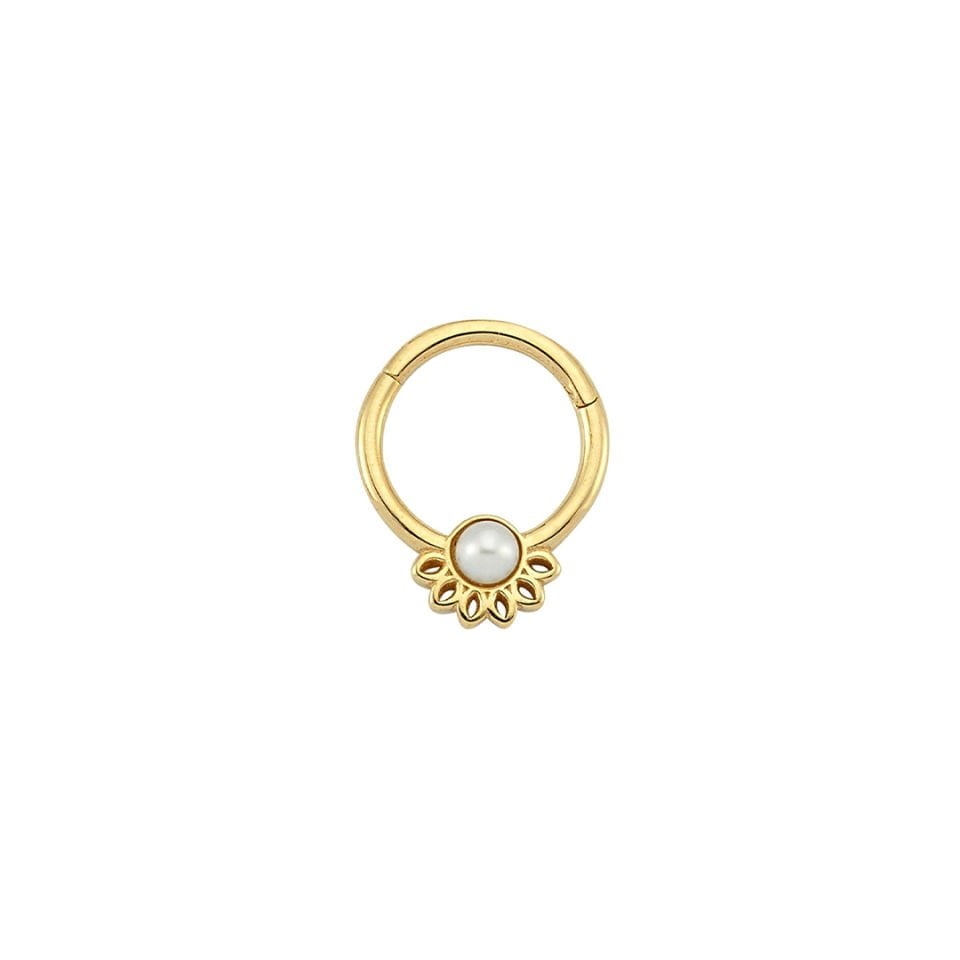 İncili Lotus Helix Piercing