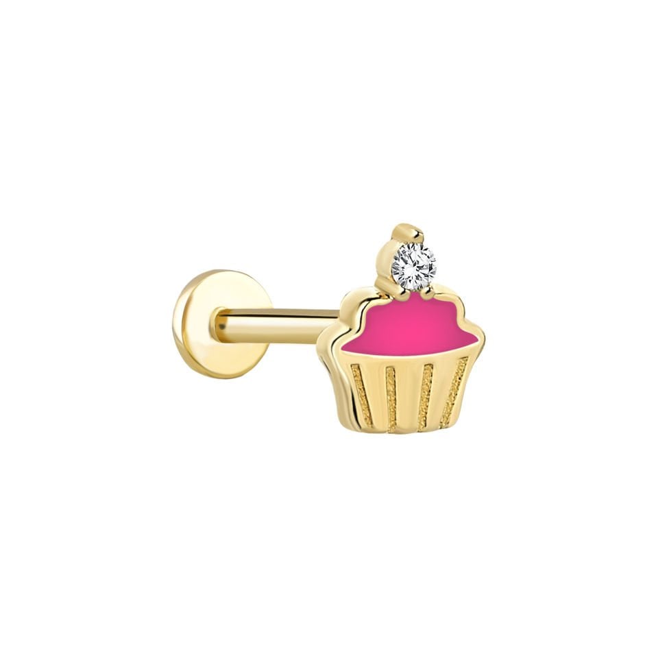 Pink Cup Kek Tragus Piercing