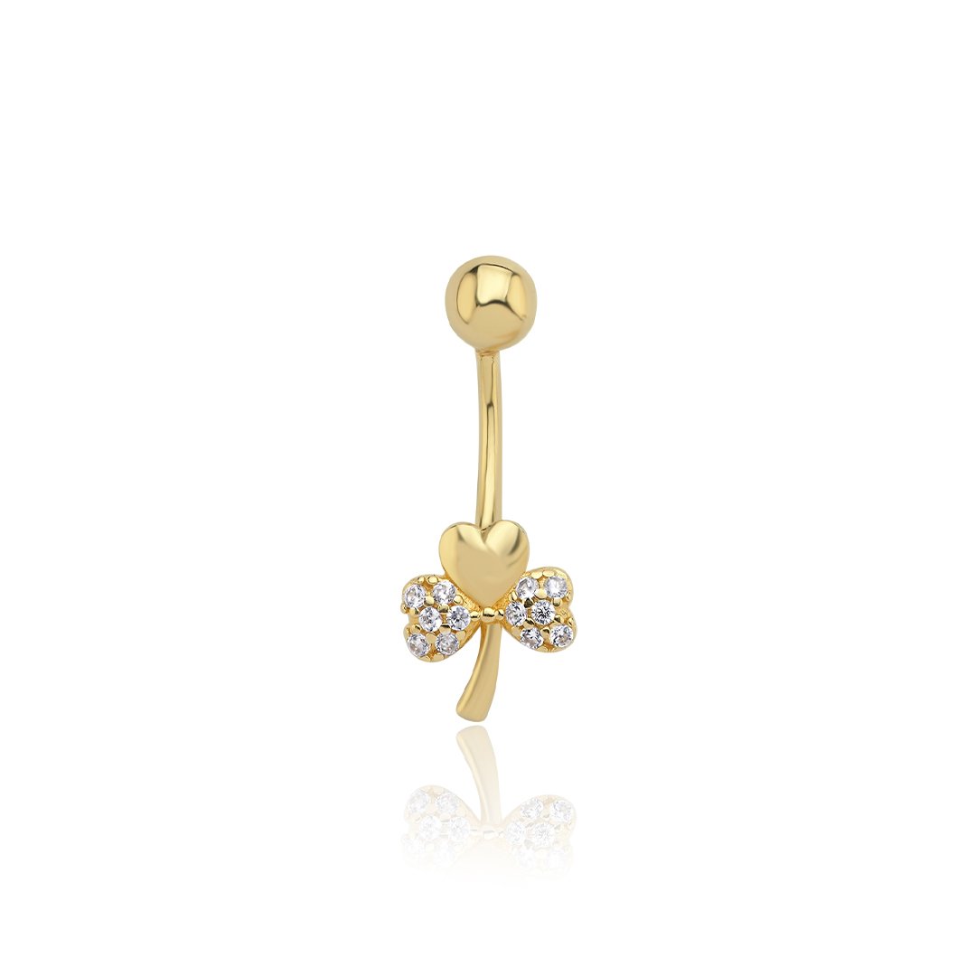 Üç Yapraklı Yonca Göbek Piercing