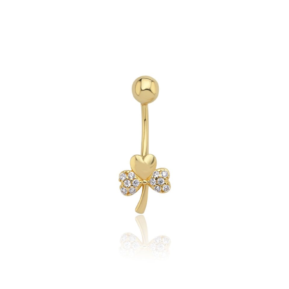 Üç Yapraklı Yonca Göbek Piercing