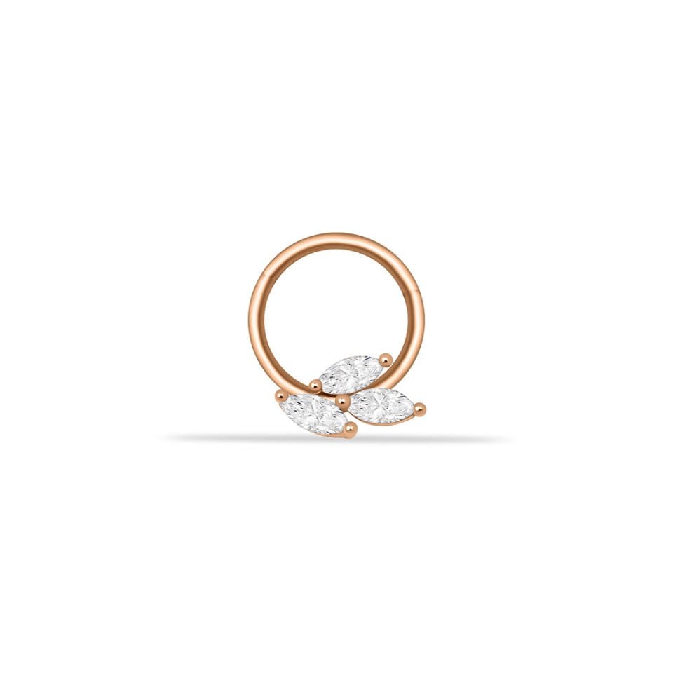 Üç Markiz Taşlı Helix Piercing