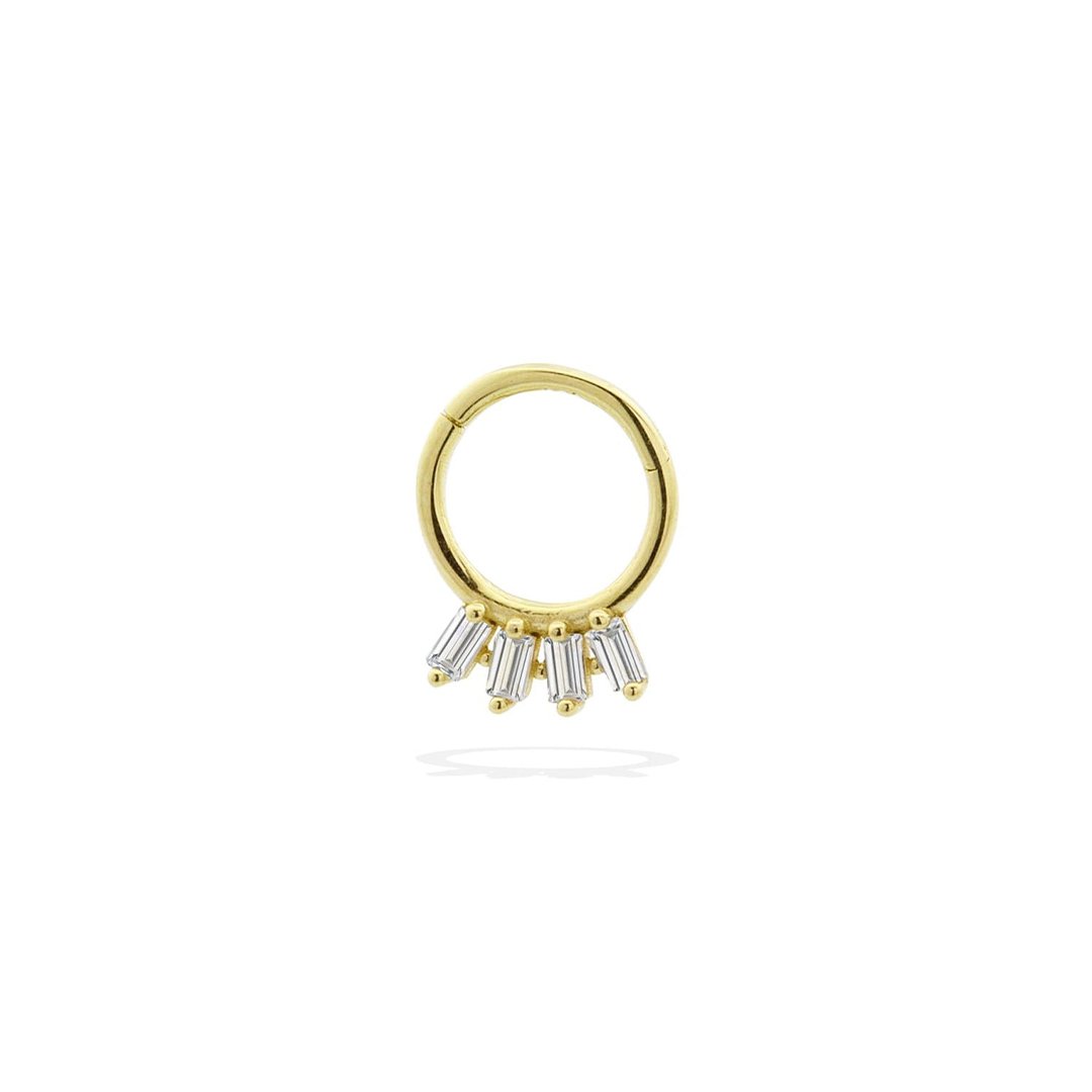 Dört Baget Taşlı Helix Piercing