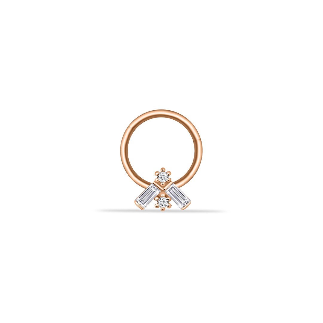 Şık Baget Taşlı Helix Piercing