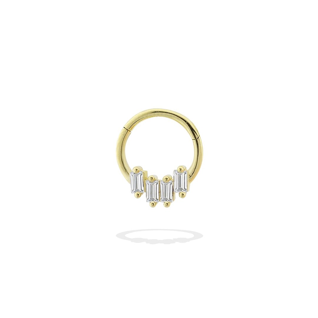 Baget Taşlı Motifli Helix Piercing