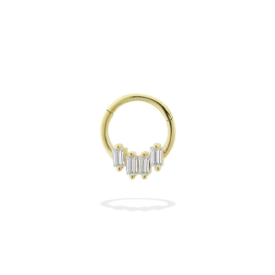 Baget Taşlı Motifli Helix Piercing