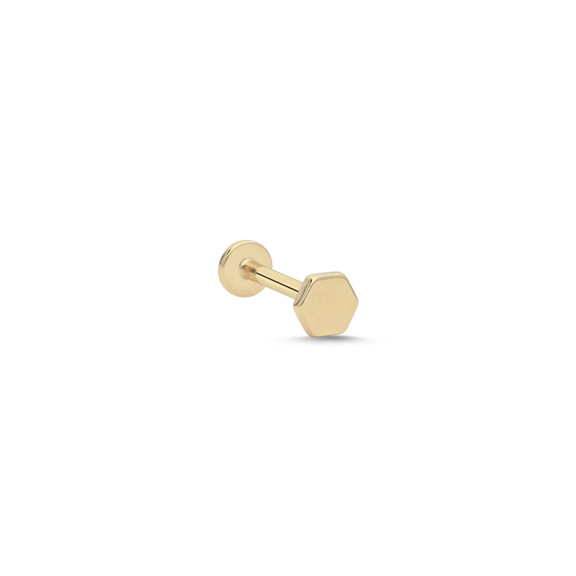Altıgen Plaka Tragus Piercing
