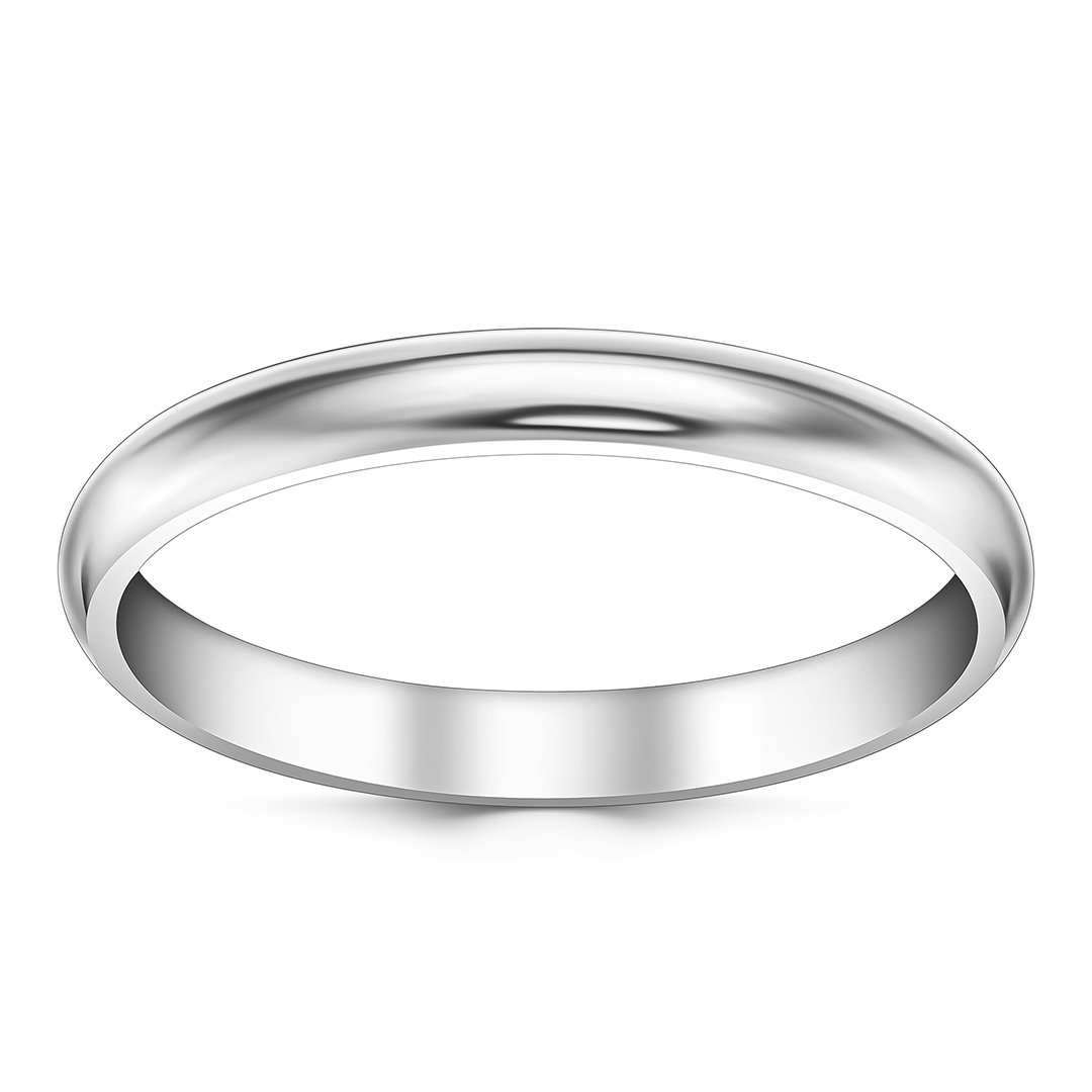 3 mm Bombe Erkek Platin Alyans