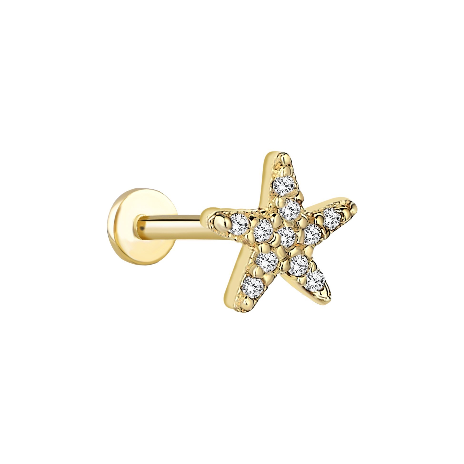 Taşlı Star Tragus Piercing
