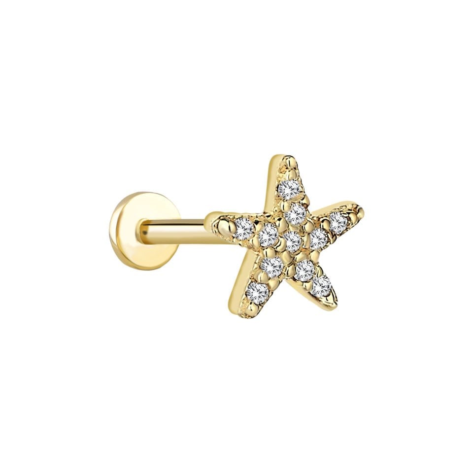 Taşlı Star Tragus Piercing