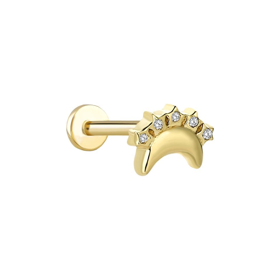 Moon Tragus Piercing