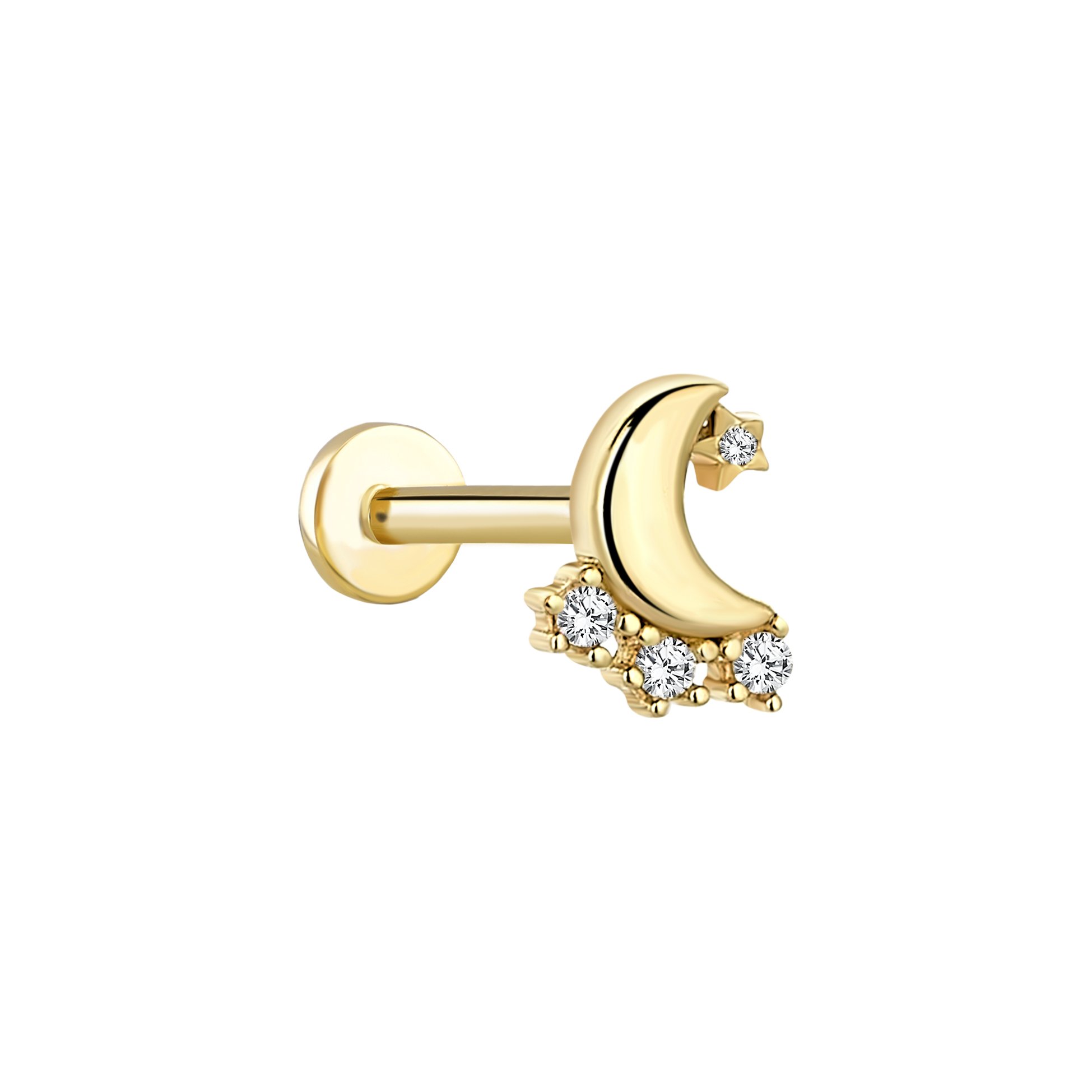 Moon Star Tragus Piercing