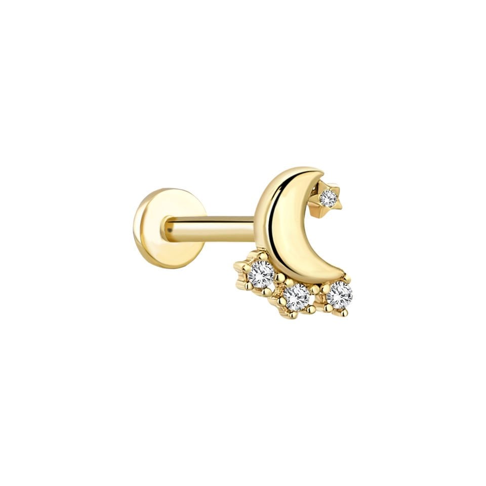 Moon Star Tragus Piercing
