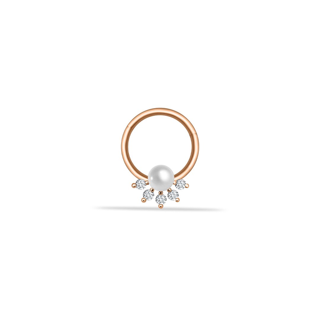 İncili Beş Taş Helix Piercing