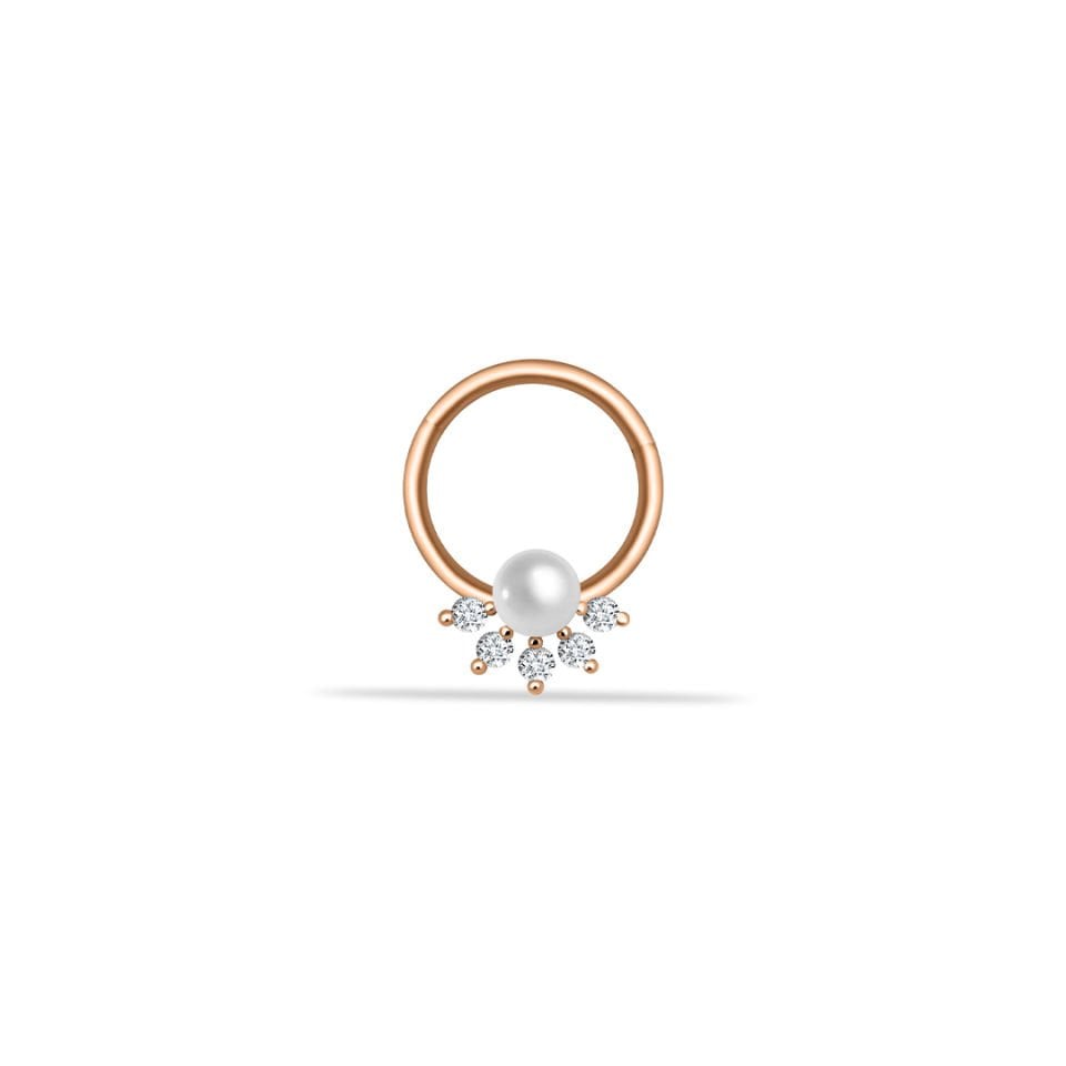 İncili Beş Taş Helix Piercing