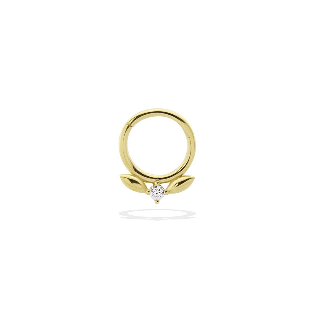 Taşlı Kanat Motifli Helix Piercing