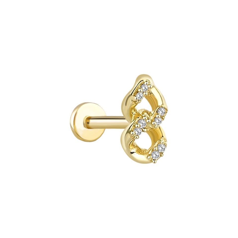 İkili Gurmet Taşlı Tragus Piercing