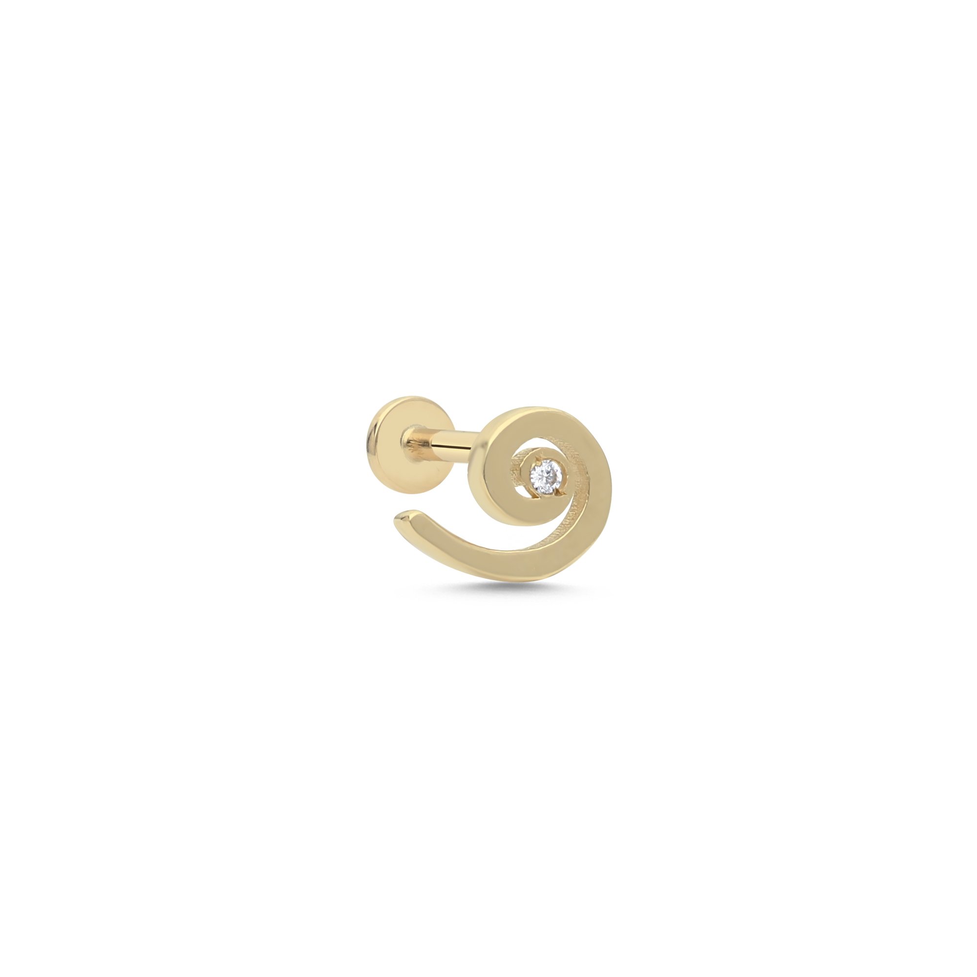 Spiral Taşlı Tragus Piercing