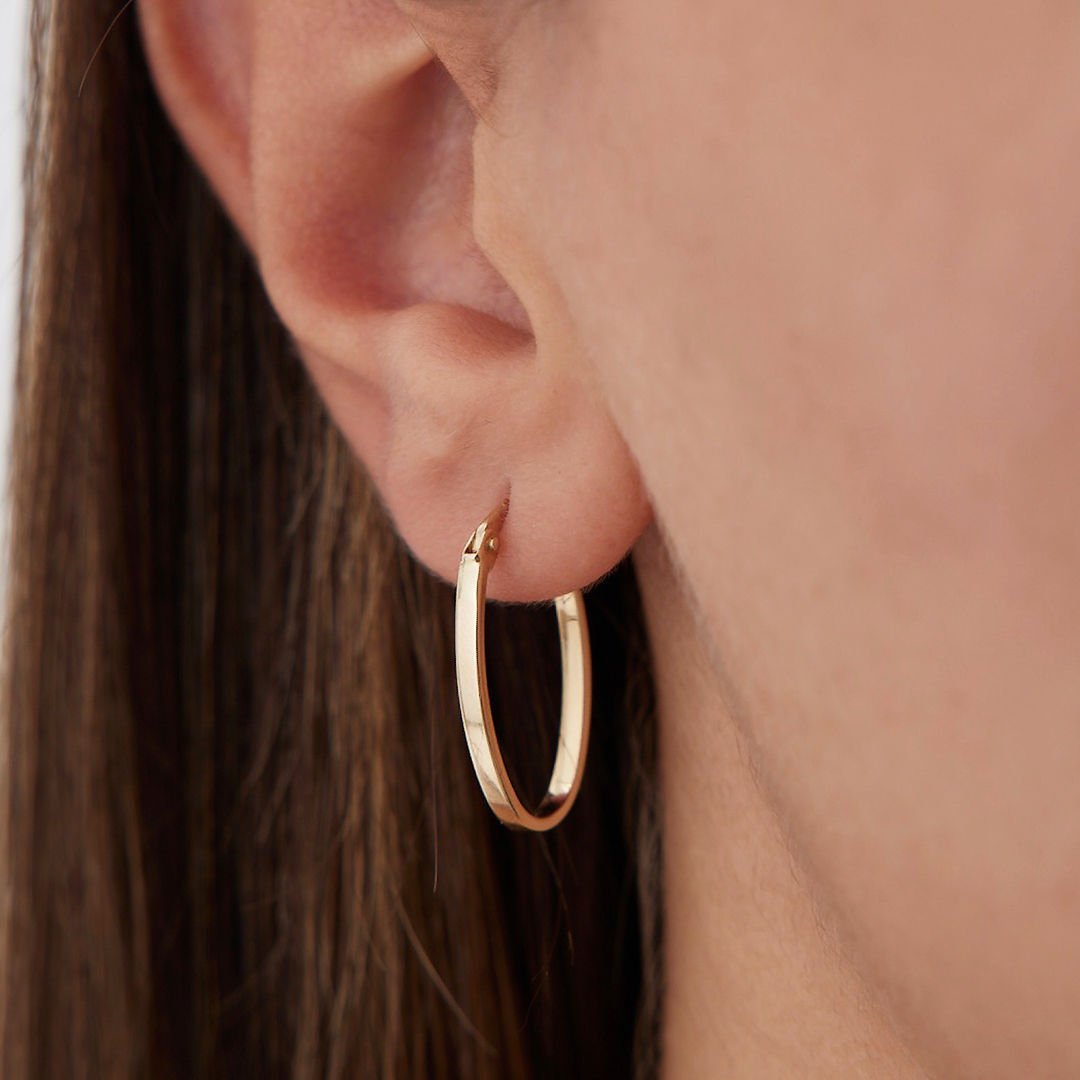 Oval Halka Küpe